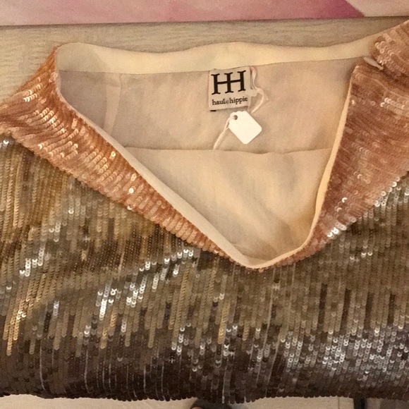 NWOT Haute Hippie Ombré Sequin Mini Skirt - Picture 3 of 9